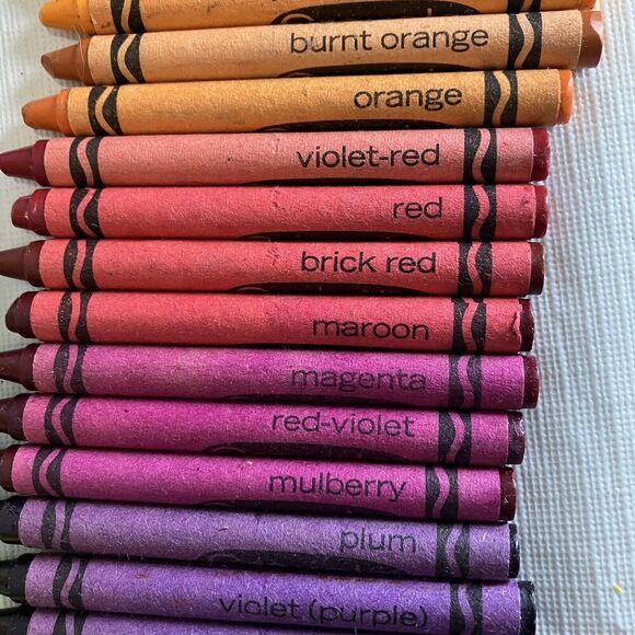 X2 Vtg Crayola Crayon Box Binney & Smith Crayons Retired Colors Incomplete - Picture 7 of 16